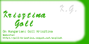 krisztina goll business card